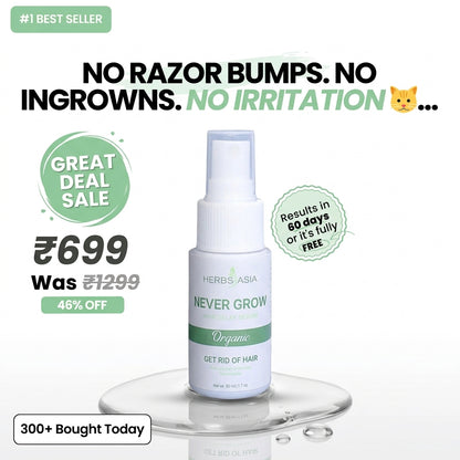 Herbsasia™ Never Grow Hair Delay Serum (Pack Of 2)